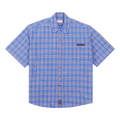 Martine Rose Short-Sleeve Wrap Shirt "Blue"