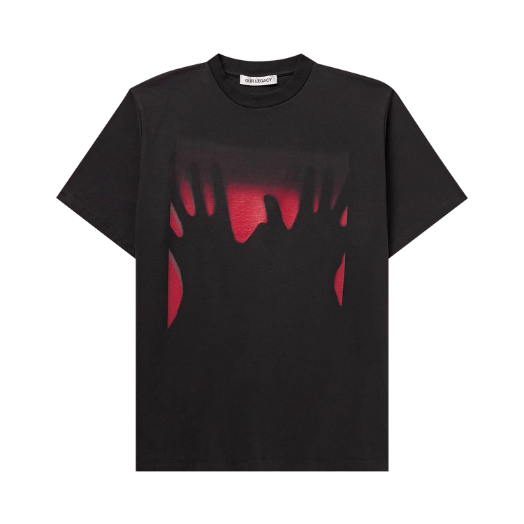 Our Legacy Box T-Shirt With Hands Print "Black"