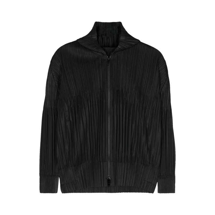 Pleats Please Issey Miyake Fluffy Basics Blouson "Black"