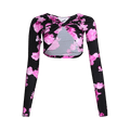 Coperni Cropped Draped Top "Pink/Black"