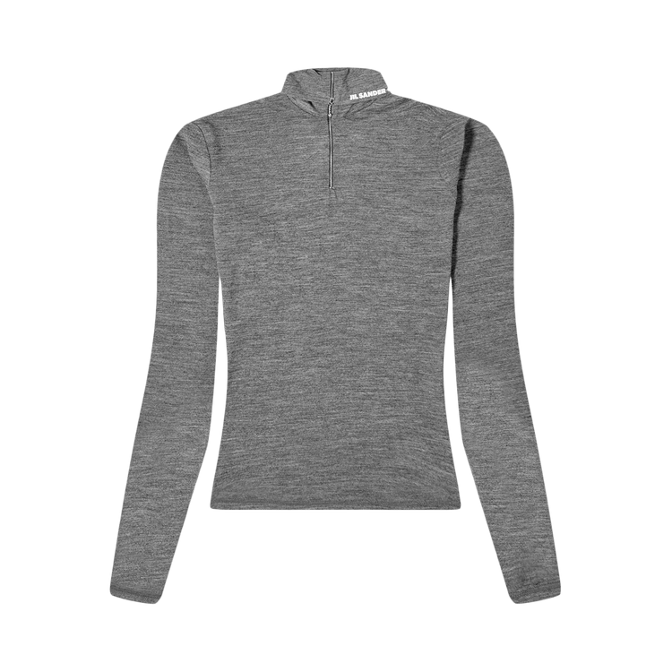 Jil Sander Zip Up Long-Sleeve T-Shirt "Grey"