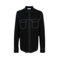 Marine Serre Fluid Button Down Shirt "Black"