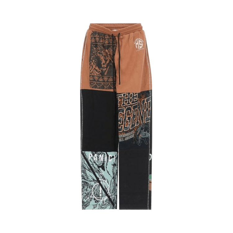 Marine Serre Regenerated Graphic T-Shirt Patchwork Pants "Black/Red"