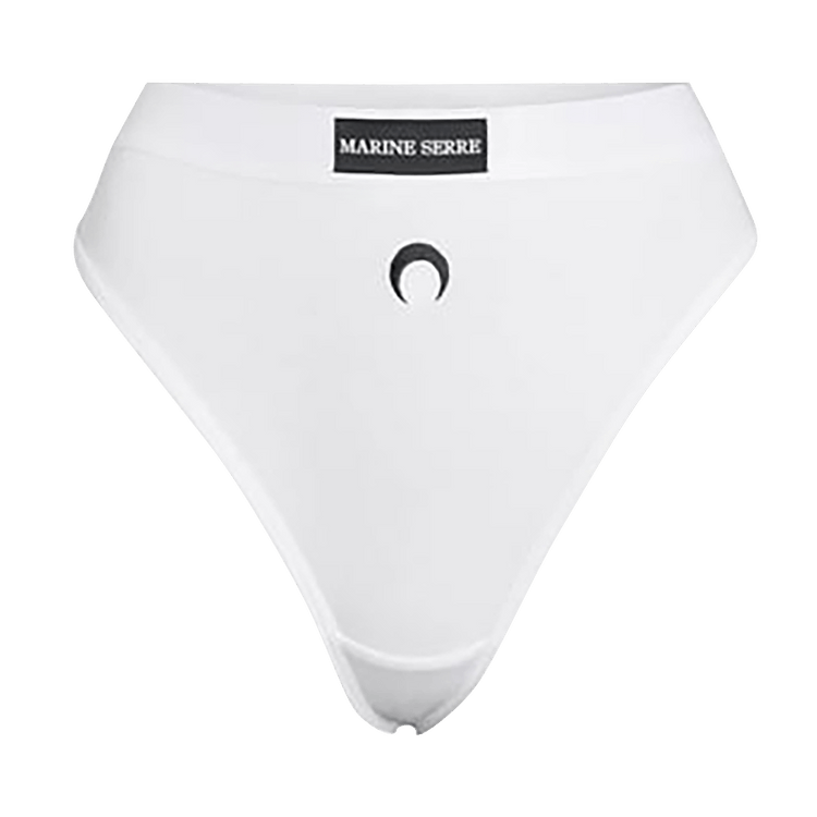 Marine Serre Ribbed High Waisted Culotte "White"