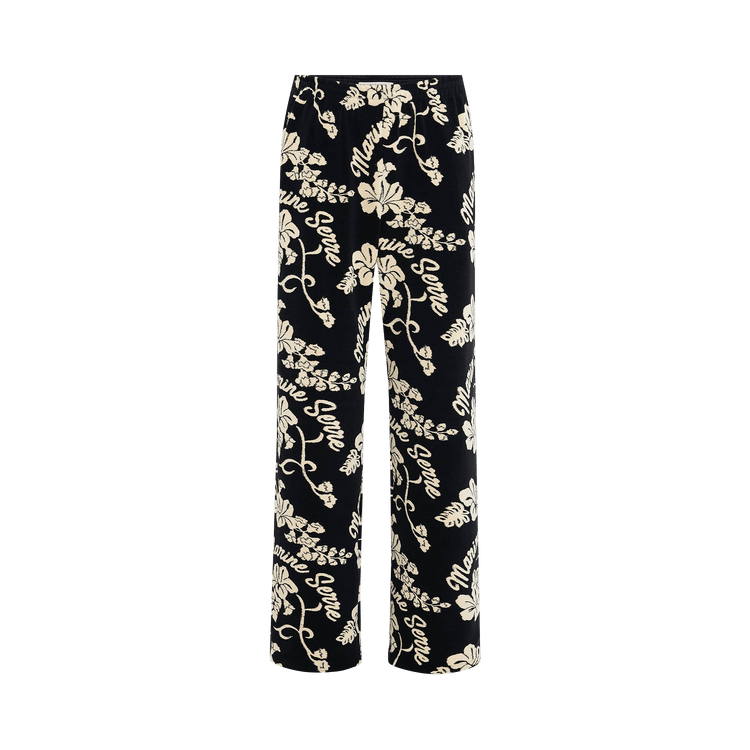 Marine Serre Jersey Jacquard Towels Lounge Pants "Black/Printed"