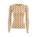 Marine Serre All Over Moon Jersey Long-Sleeve Top "Beige"