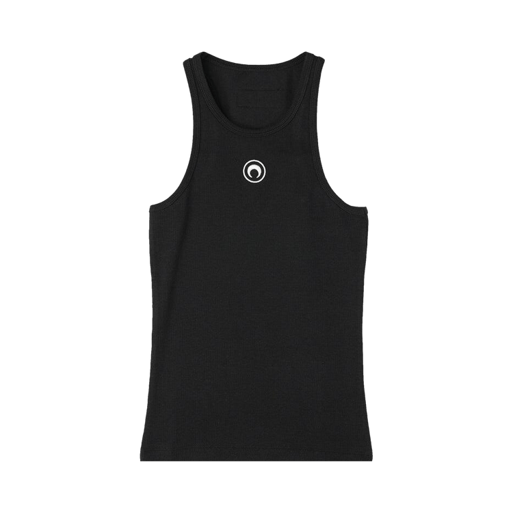 Marine Serre Organic Rib 2x2 Tank Top "Black"