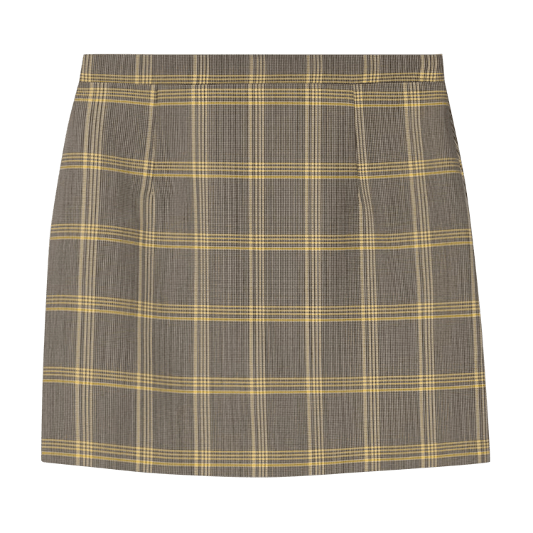 Marni Check Print Mini Skirt "Lemmon"