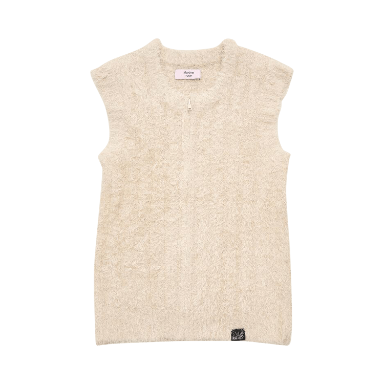 Martine Rose Ratty Zip Up Gilet "Buttermilk"