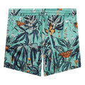 Nahmias Botanical Silk Short "Jade Green/Multicolor"
