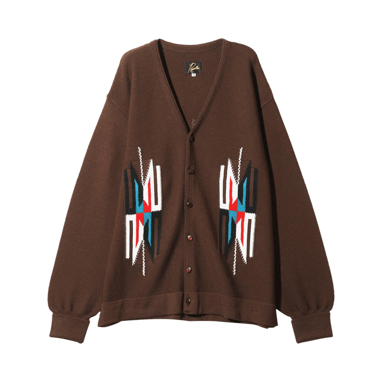 Needles V Neck Cardigan "Brown"