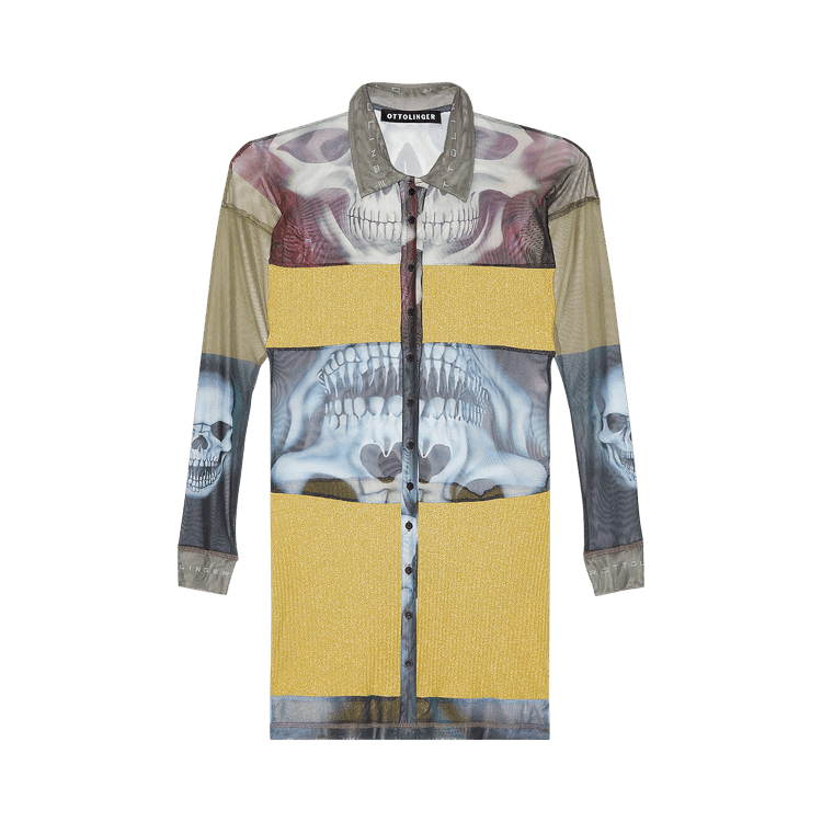 Ottolinger Mesh Shirt Dress "Skull Print"