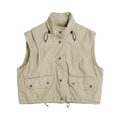 Our Legacy Cropped Exhale Puffa Vest "Metallic Sand"