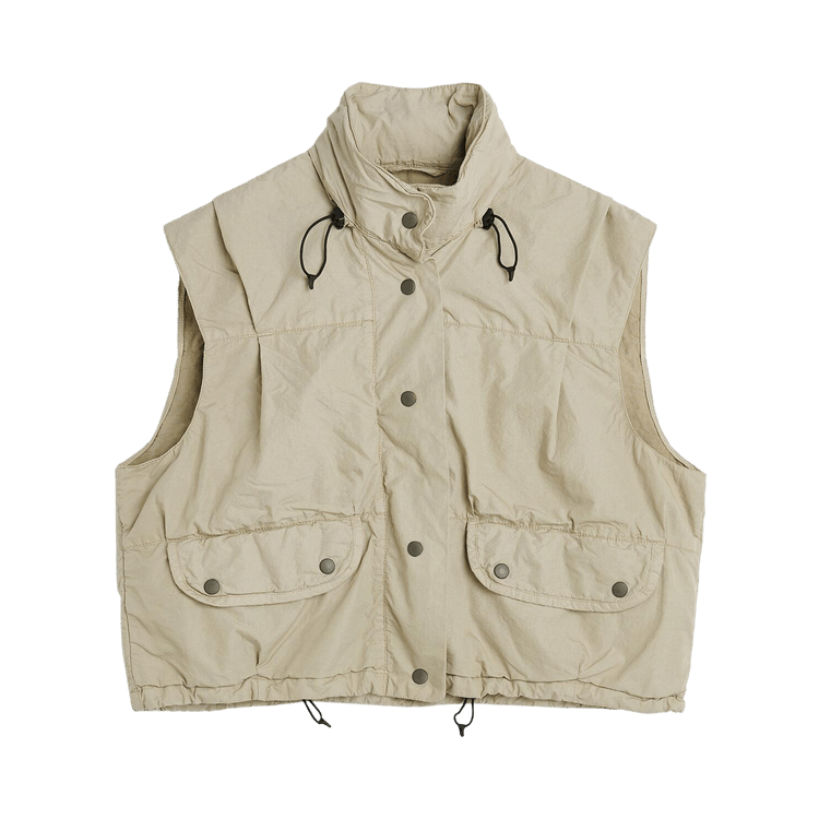 Our Legacy Cropped Exhale Puffa Vest "Metallic Sand"
