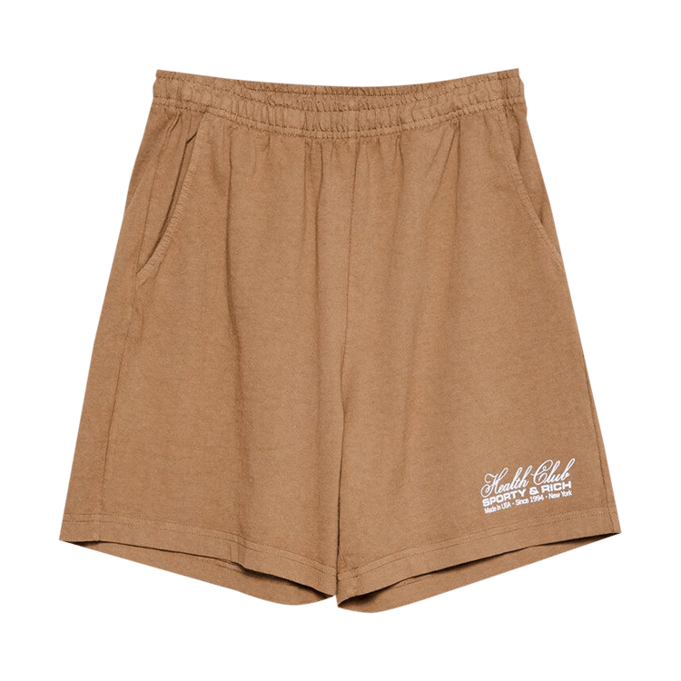 Sporty & Rich Made In USA Gym Short "Espresso/White"