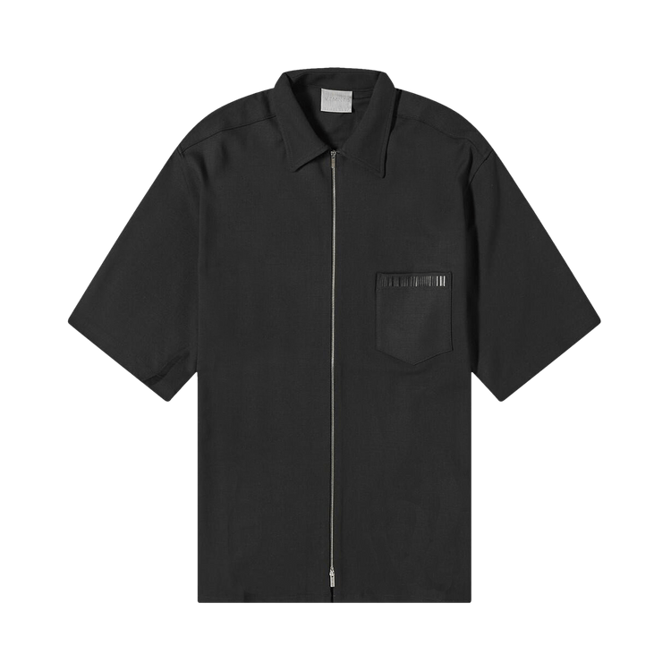 VTMNTS Zip Up Short-Sleeve Shirt "Black"