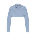 VTMNTS Cropped Barcode Shirt "Blue"