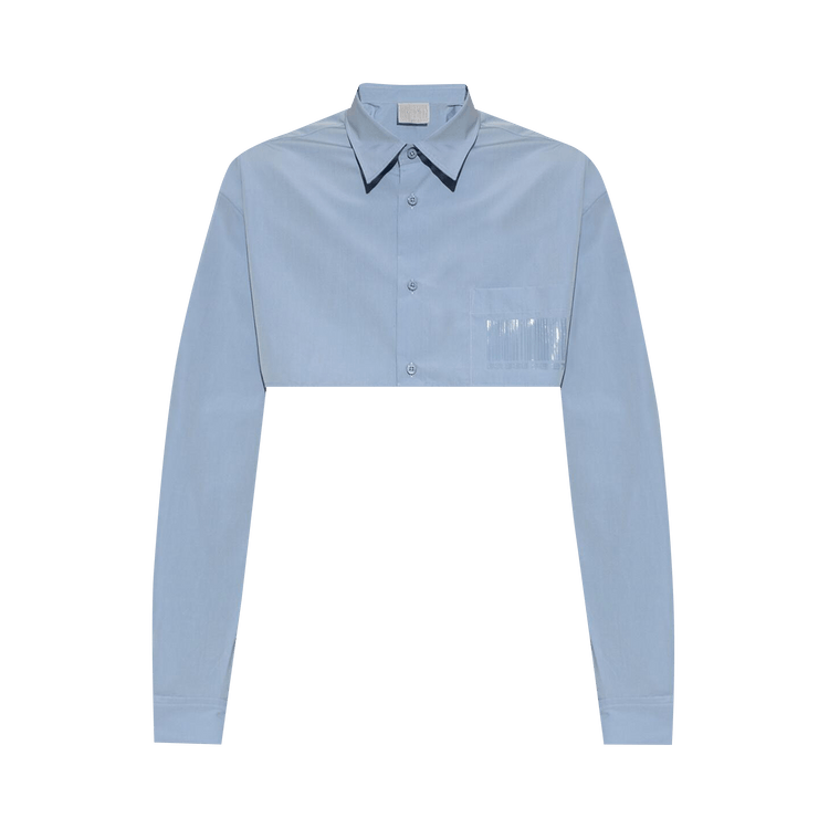 VTMNTS Cropped Barcode Shirt "Blue"
