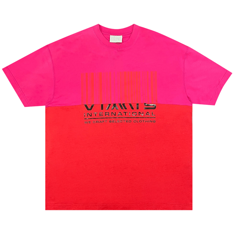 VTMNTS International Printed T-Shirt "Hot Pink/Red"