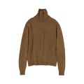 Auralee Washed French Merino Turtleneck "Brown"