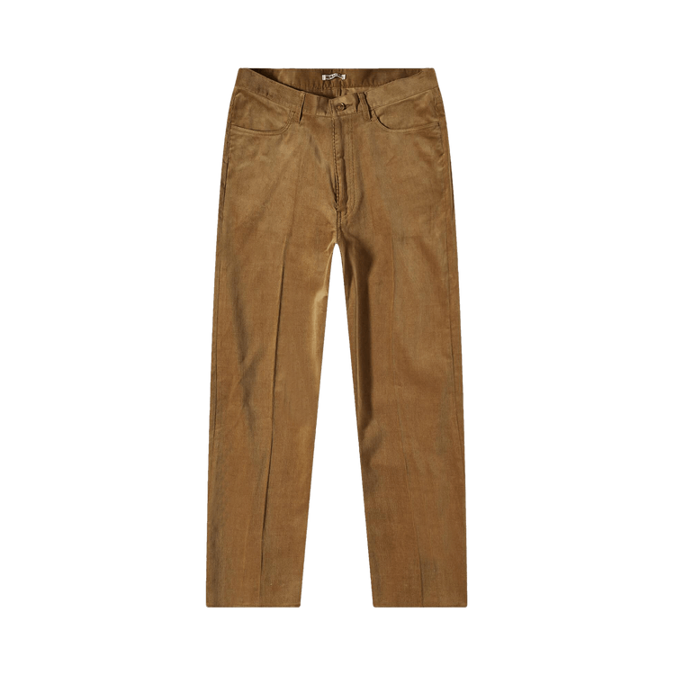 Auralee Finx Corduroy Pants "Khaki Beige"