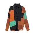 Glass Cypress Patchwork Gauze Flannel "Black"