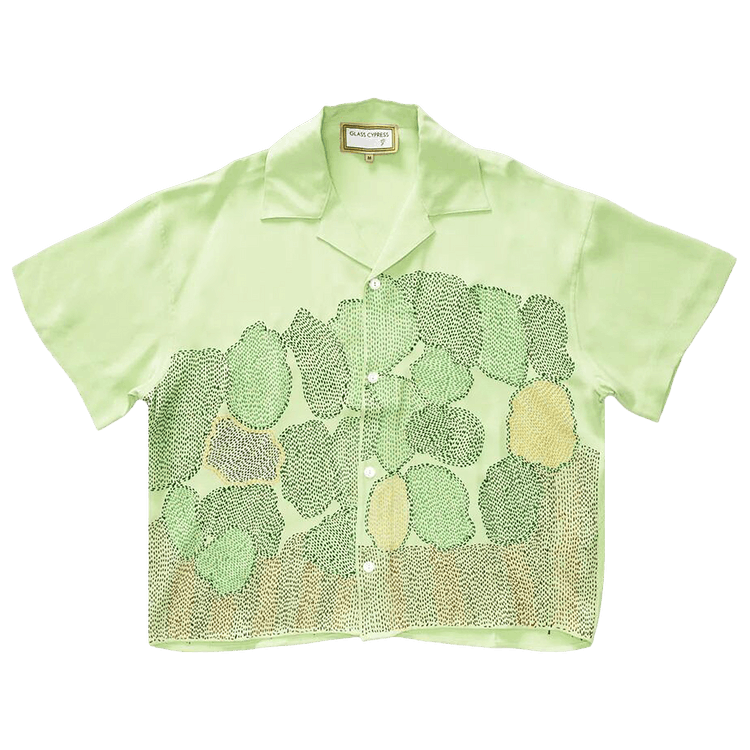 Glass Cypress Silk Shirt "Green"