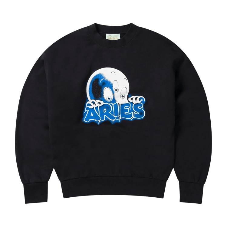 Aries Kasper Crewneck Sweatshirt "Black"