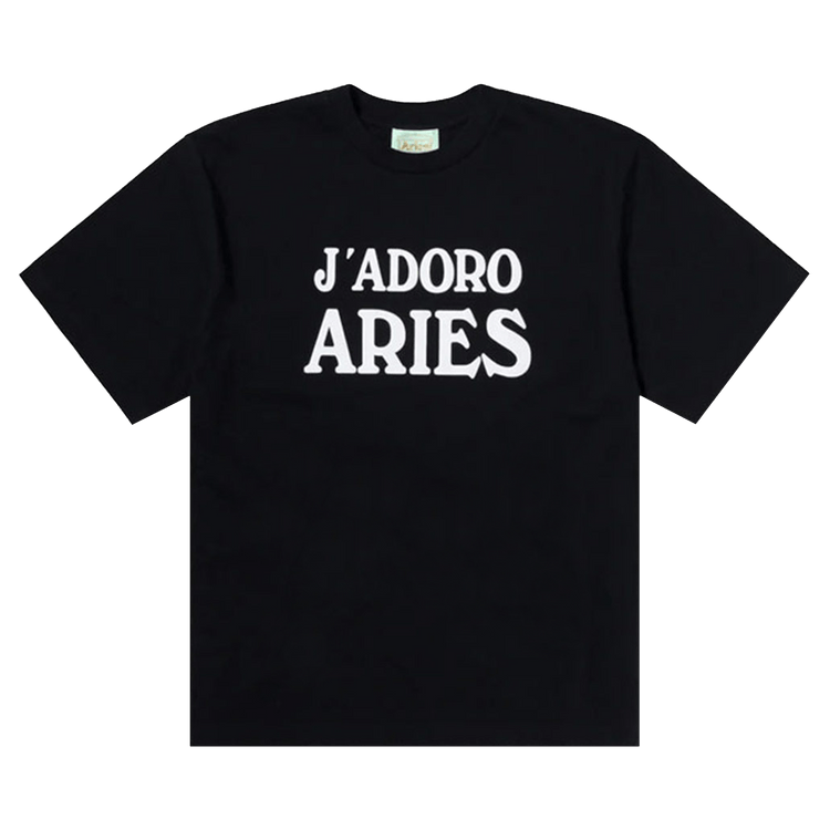 Aries Logo Printed Jersey T-Shirt "Black"