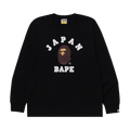 BAPE Japan College City Long-Sleeve Tee "Black"