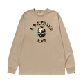 BAPE 1st Camo College Long-Sleeve Tee "Beige/Yellow"