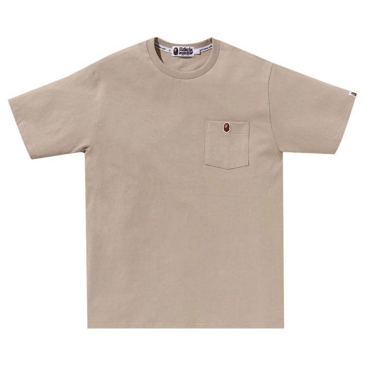 BAPE Ape Head One Point Pocket Tee "Beige"