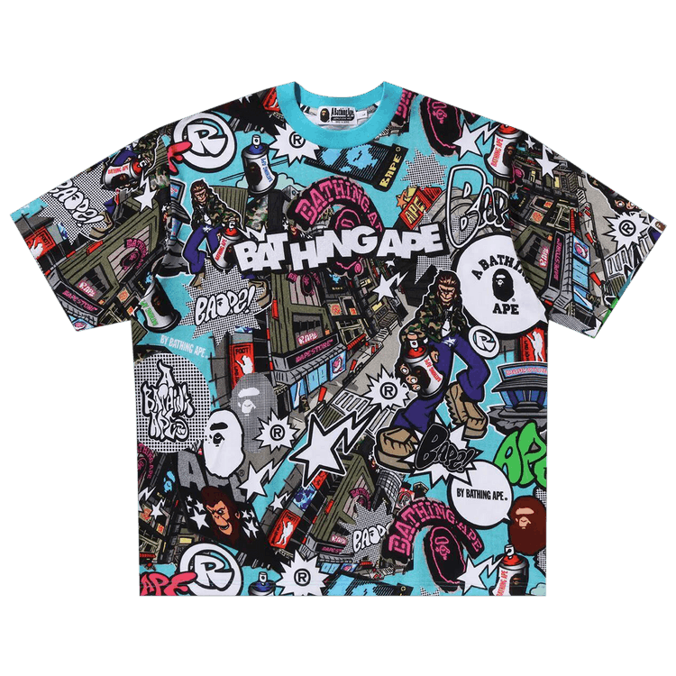 BAPE Comic Art Relaxed Fit Tee "Multicolor"