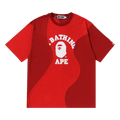 BAPE Cutting College Relaxed Fit Tee "Red"