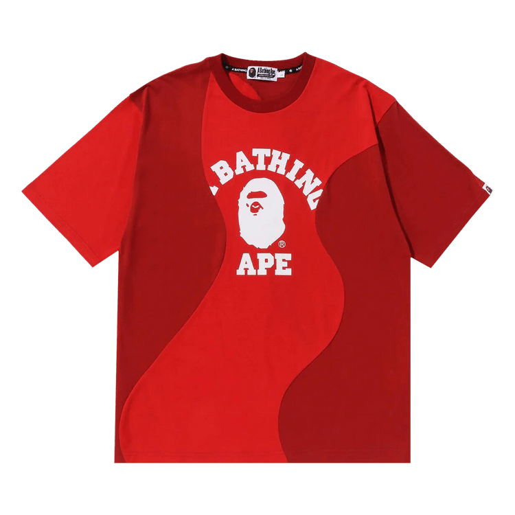 BAPE Cutting College Relaxed Fit Tee "Red"