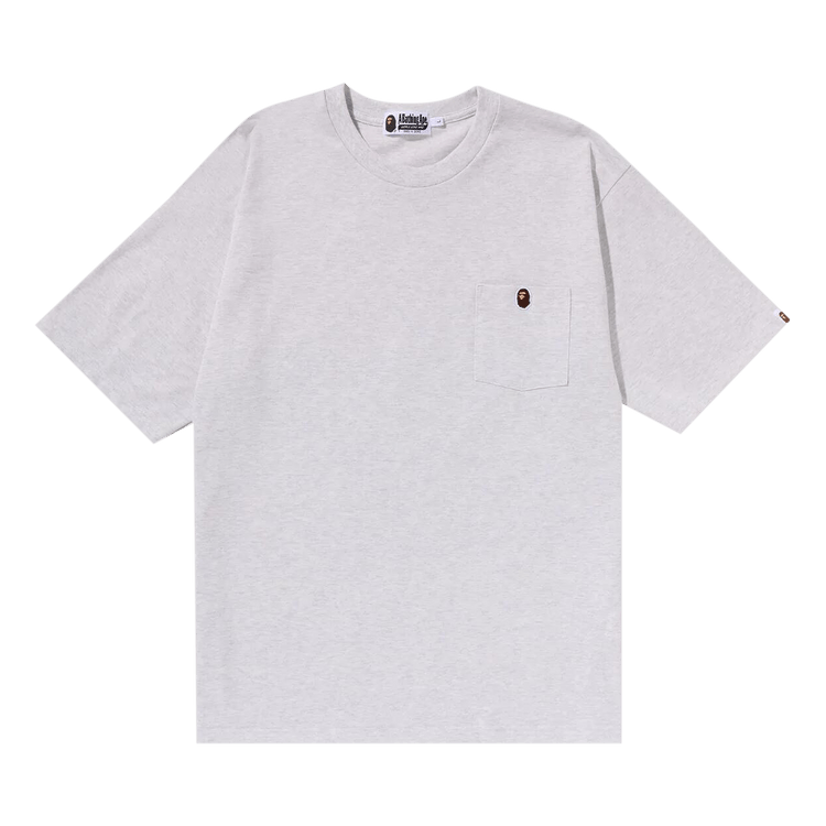 BAPE Ape Head One Point Relaxed Fit Pocket Tee "Grey"