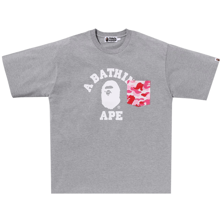BAPE ABC Camo College Pocket Relaxed Tee "Grey"