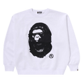 BAPE x Joshua Vibes Ape Head Crewneck "White"