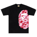 BAPE ABC Camo Side Big Ape Head Tee "Black/Pink"