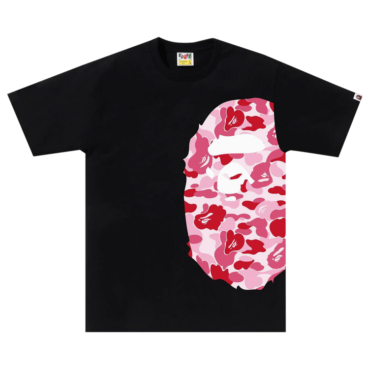 BAPE ABC Camo Side Big Ape Head Tee "Black/Pink"