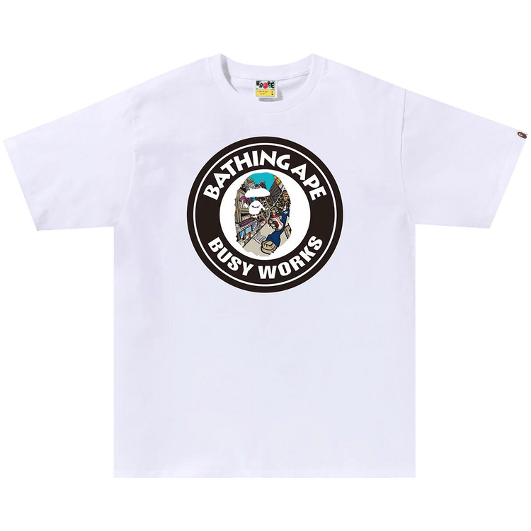 BAPE Comic Art Busy Works Tee "White"