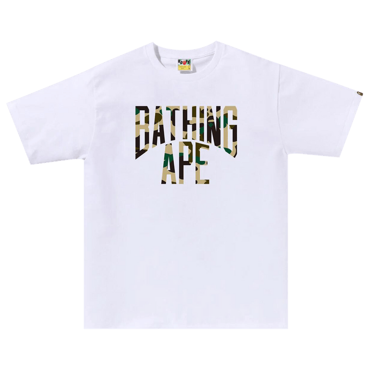 BAPE 1st Camo NYC Logo Tee "White/Yellow"