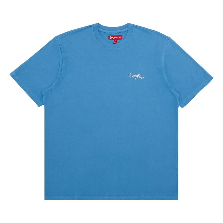 Supreme Washed Tag Short-Sleeve Top "Light Royal"