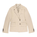 Alexander McQueen Notched Collar Single Breasted Blazer "Biege"