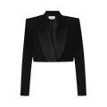 Alexander McQueen Cropped Tuxedo Jacket "Black"
