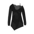 The Attico Long-Sleeve Mini Dress "Black"