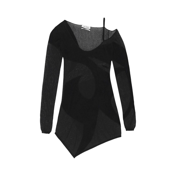 The Attico Long-Sleeve Mini Dress "Black"
