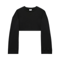 Courrèges Cocoon Fleece Cropped Sweater "Black"