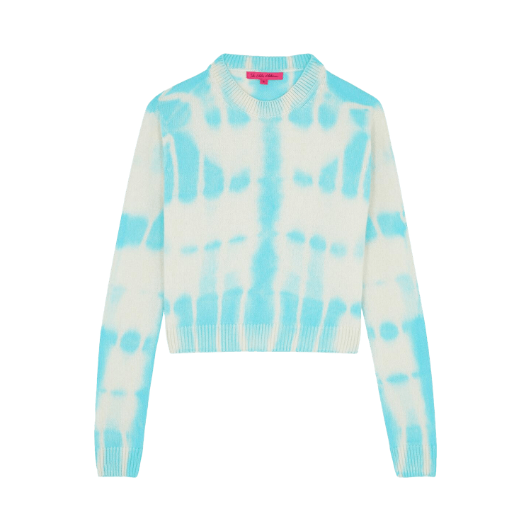 The Elder Statesman Tie Dye Simple Crew "Ivory/Marina"