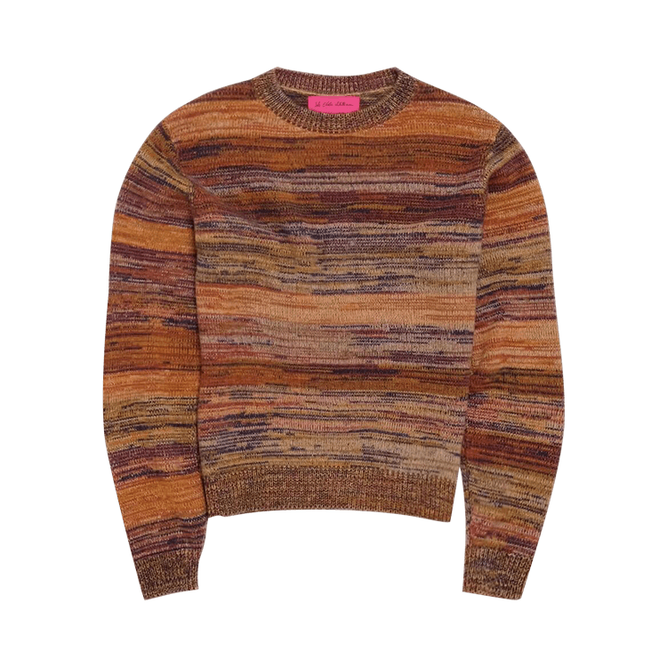 The Elder Statesman Cosmic Stripe Crew "Granola/Ivory"